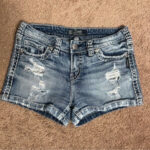 Silver Jean Shorts